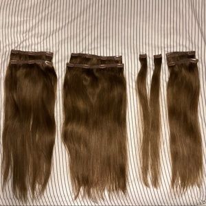 Bellami chestnut clip in hair extensions